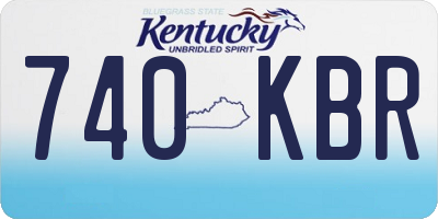 KY license plate 740KBR