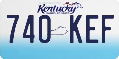 KY license plate 740KEF
