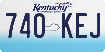 KY license plate 740KEJ