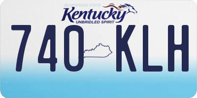 KY license plate 740KLH