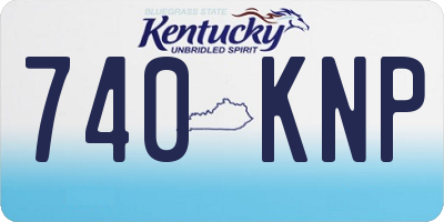 KY license plate 740KNP