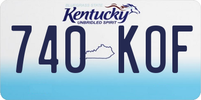 KY license plate 740KOF