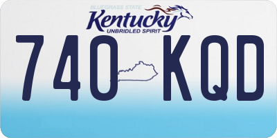 KY license plate 740KQD