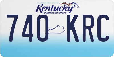 KY license plate 740KRC