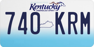 KY license plate 740KRM
