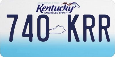 KY license plate 740KRR