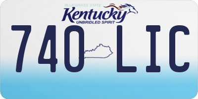 KY license plate 740LIC