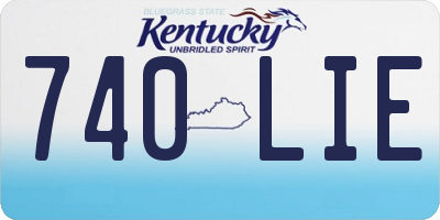 KY license plate 740LIE