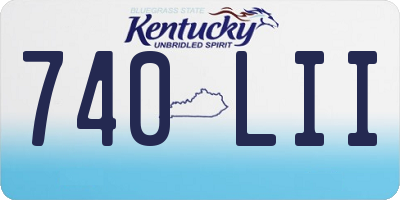 KY license plate 740LII