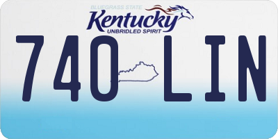 KY license plate 740LIN