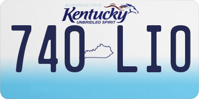 KY license plate 740LIO
