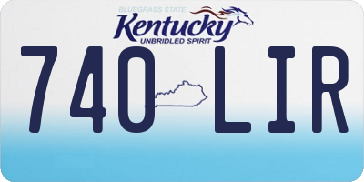 KY license plate 740LIR
