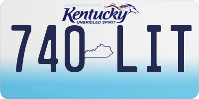 KY license plate 740LIT