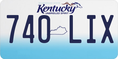 KY license plate 740LIX