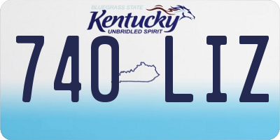 KY license plate 740LIZ