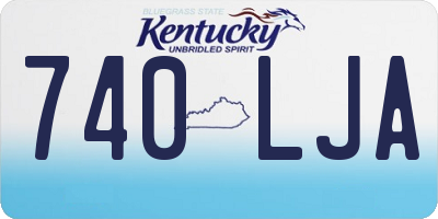KY license plate 740LJA