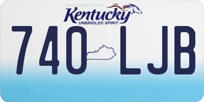 KY license plate 740LJB