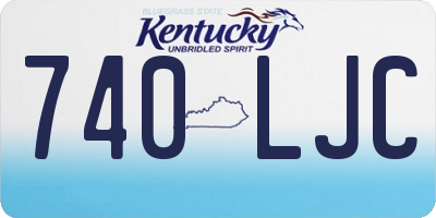KY license plate 740LJC
