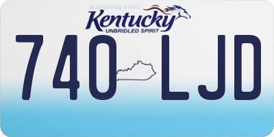 KY license plate 740LJD