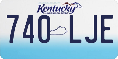 KY license plate 740LJE