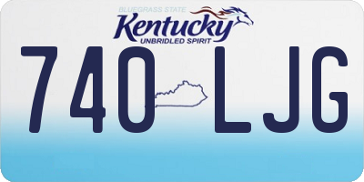 KY license plate 740LJG