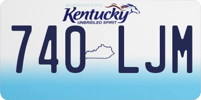 KY license plate 740LJM