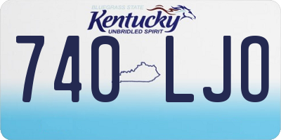 KY license plate 740LJO
