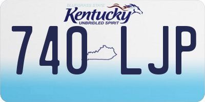 KY license plate 740LJP