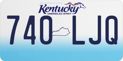 KY license plate 740LJQ