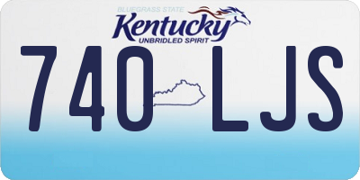 KY license plate 740LJS