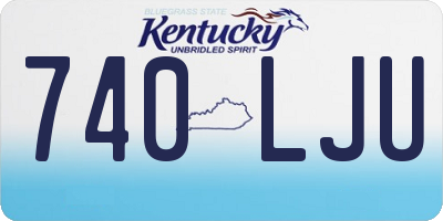 KY license plate 740LJU