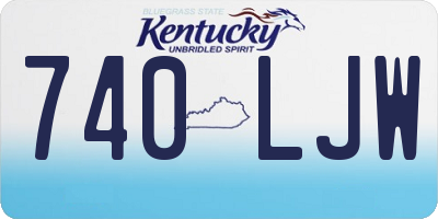 KY license plate 740LJW