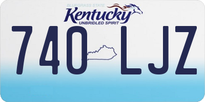 KY license plate 740LJZ