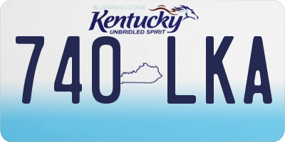 KY license plate 740LKA