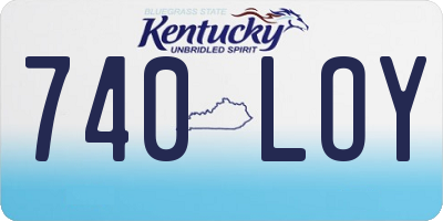 KY license plate 740LOY