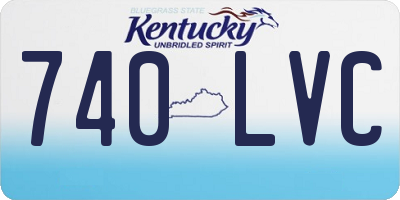 KY license plate 740LVC