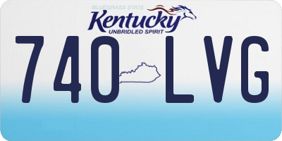 KY license plate 740LVG