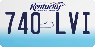 KY license plate 740LVI