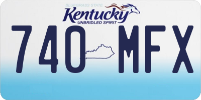 KY license plate 740MFX