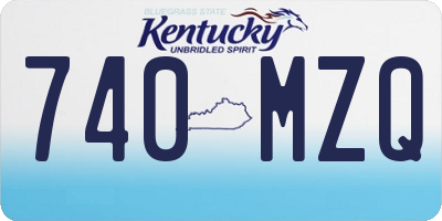 KY license plate 740MZQ