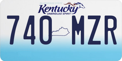 KY license plate 740MZR