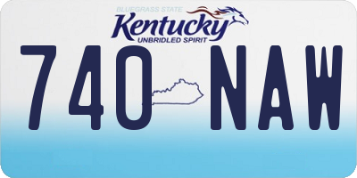 KY license plate 740NAW