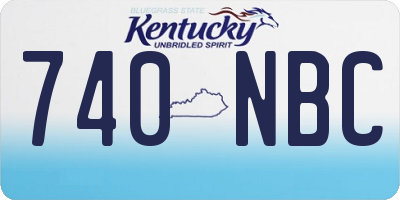 KY license plate 740NBC