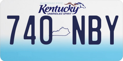 KY license plate 740NBY