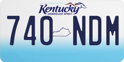KY license plate 740NDM