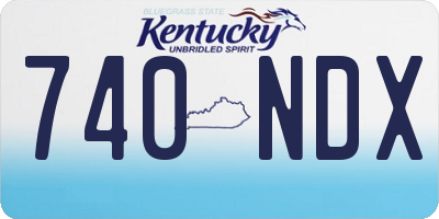 KY license plate 740NDX