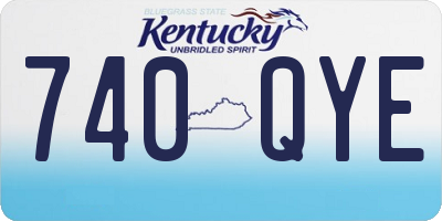KY license plate 740QYE