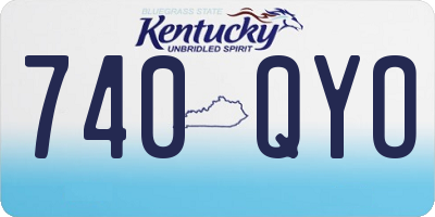 KY license plate 740QYO