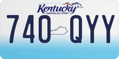 KY license plate 740QYY