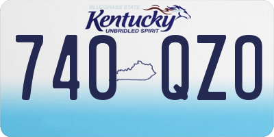 KY license plate 740QZO